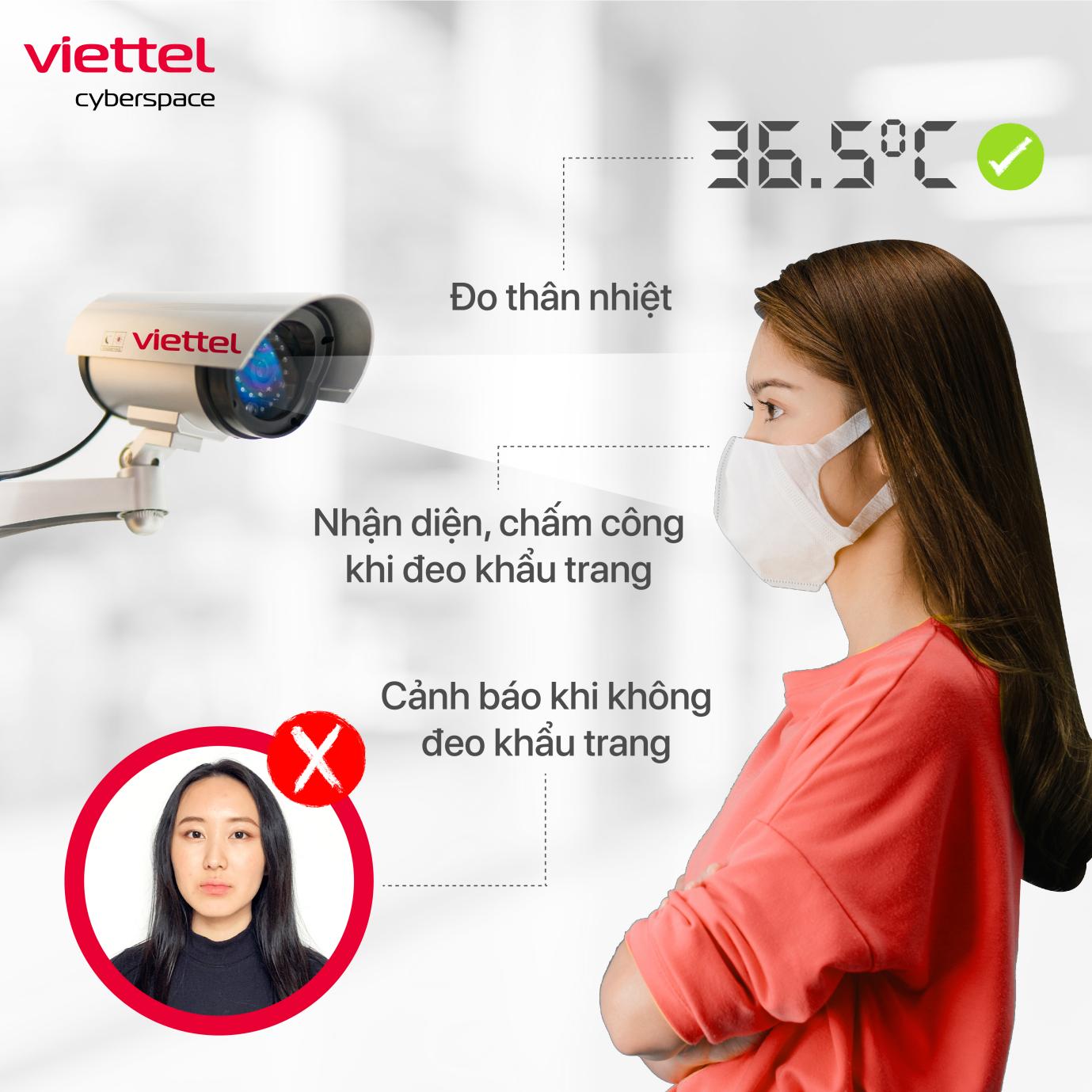 Camera AI Viettel nhận diện chấm công